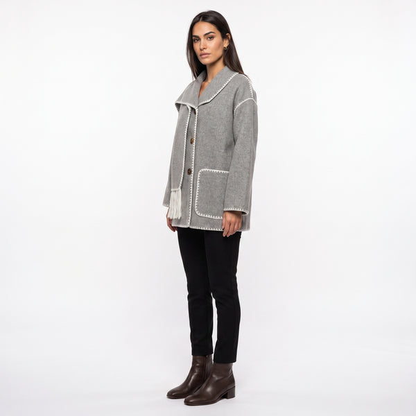 Chaqueta Catherine con bufanda de contraste