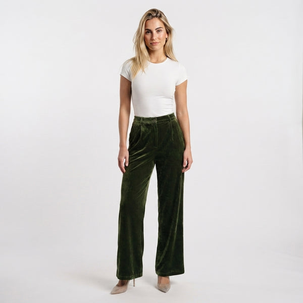 Nadine Pantalón Ancho de Terciopelo