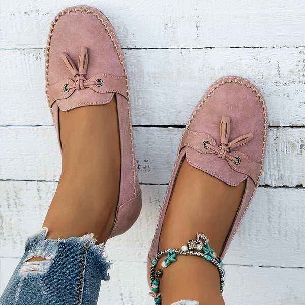 Mocasines con Lazo y Suela Flexible