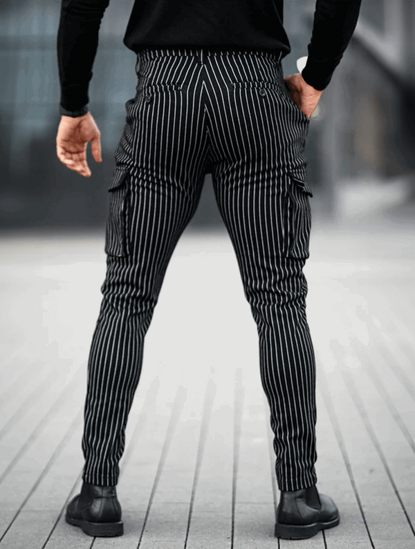 Vittorio Pantalones Slim Fit - Negro
