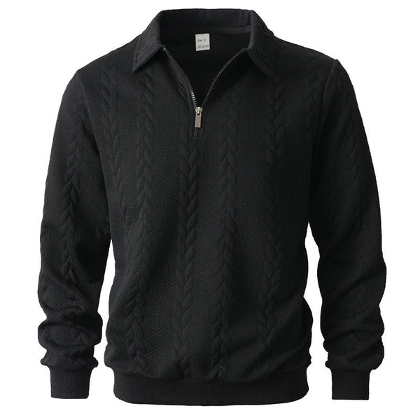 Elegante jersey con estampado y cremallera