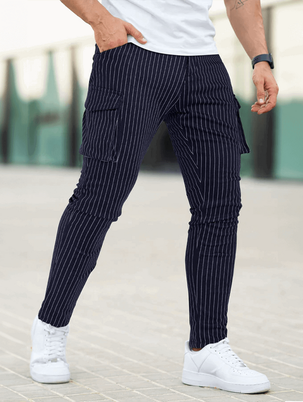 Vittorio Pantalones Slim Fit - Azul oscuro
