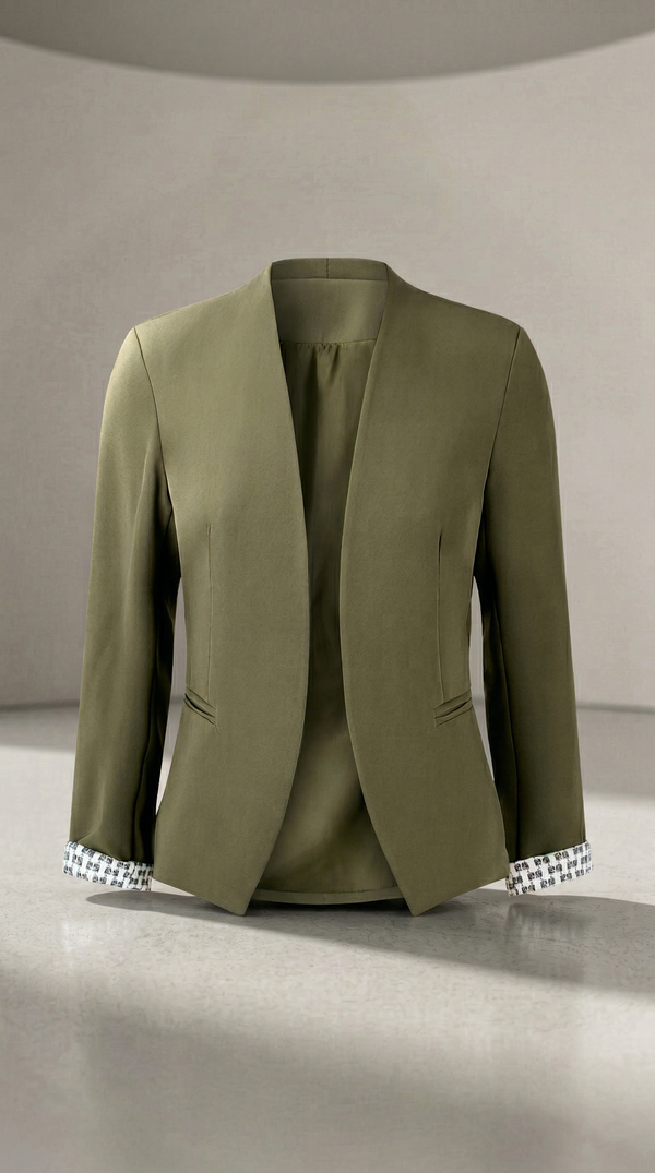 Blazer de corte recto con hombreras
