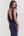 Vestido largo satinado con escote drapeado