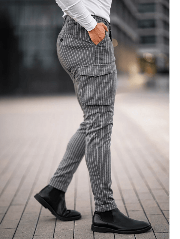 Vittorio Pantalones Slim Fit - Gris