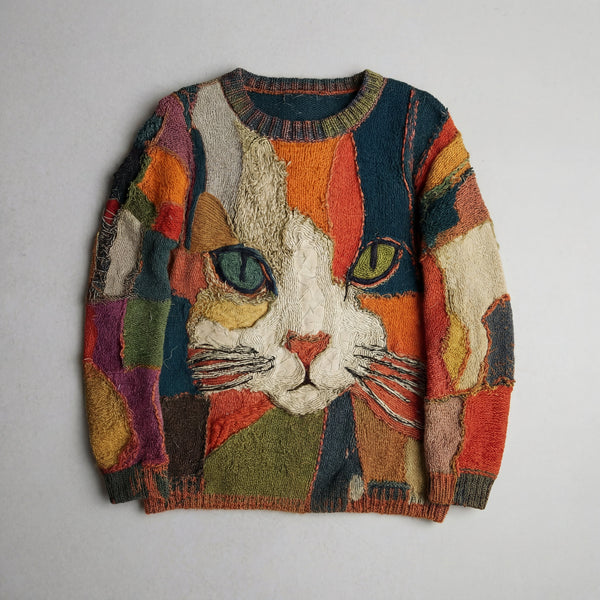 Suéter Artístico Gato Creativo