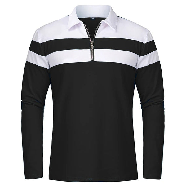 Elegante jersey de rayas con cremallera
