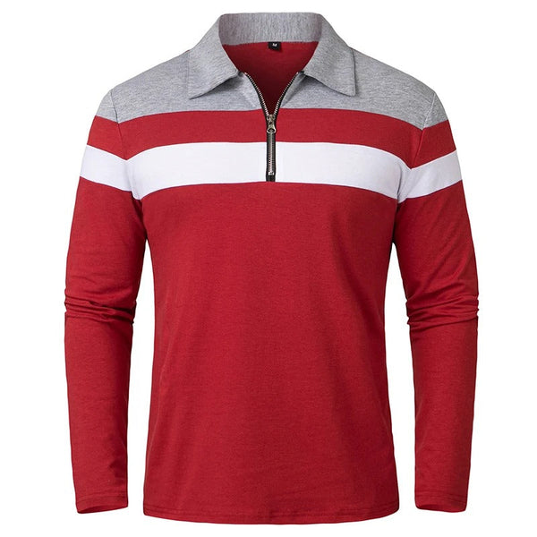Elegante jersey de rayas con cremallera