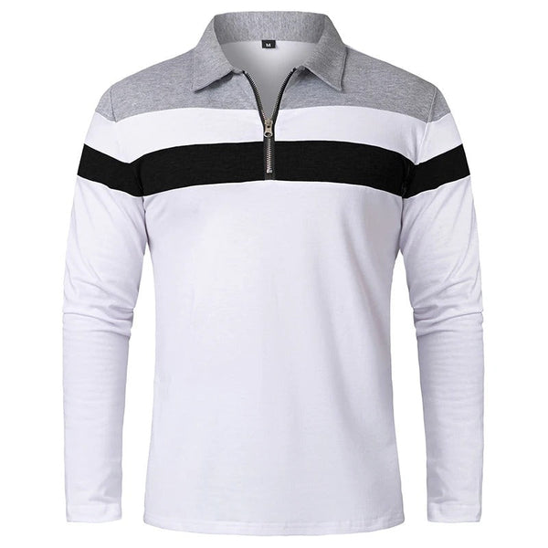 Elegante jersey de rayas con cremallera