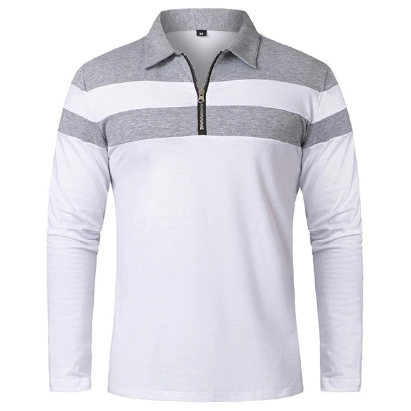 Elegante jersey de rayas con cremallera