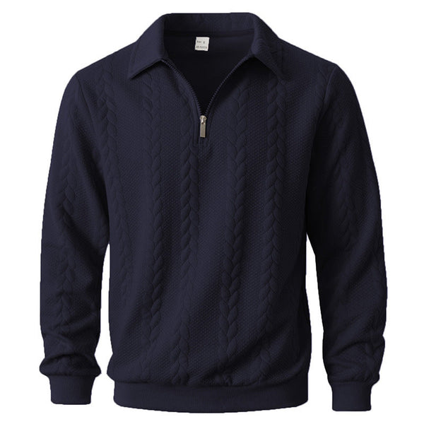 Elegante jersey con estampado y cremallera