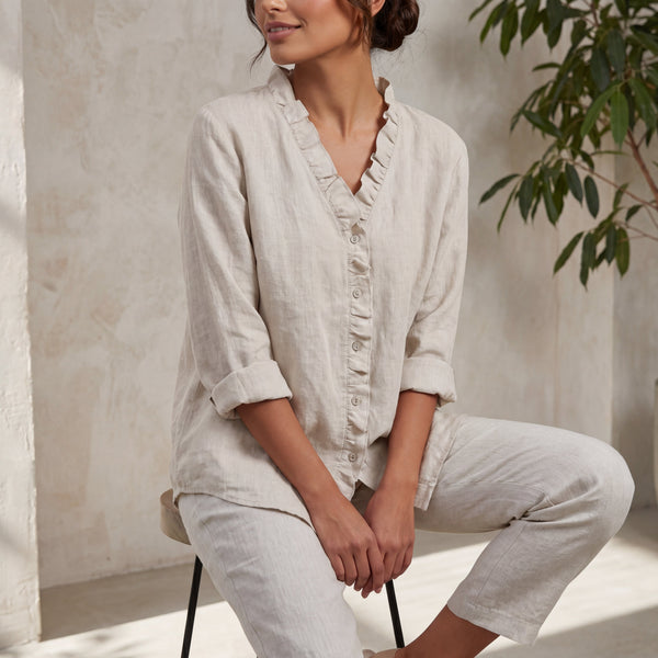 Eline | Elegante Blusa de Verano en Lino