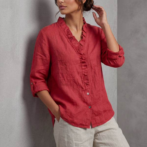 Eline | Elegante Blusa de Verano en Lino
