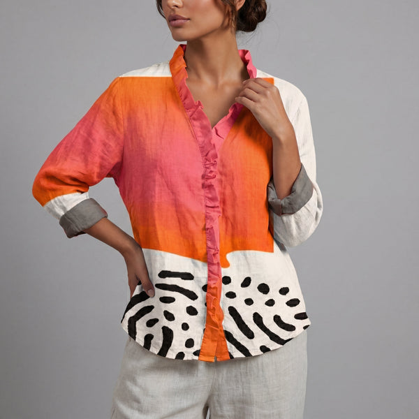 Melinda | Blusa de Lino Elegante