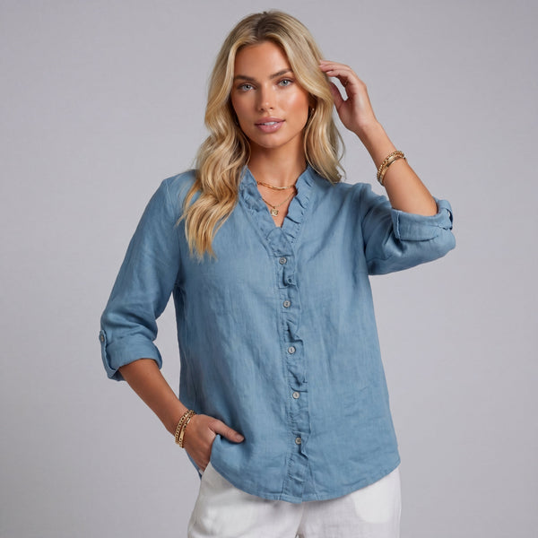 Eline | Elegante Blusa de Verano en Lino