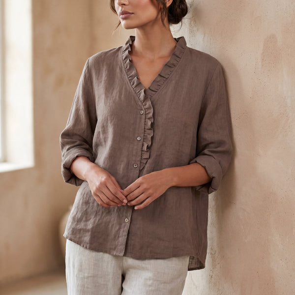 Eline | Elegante Blusa de Verano en Lino