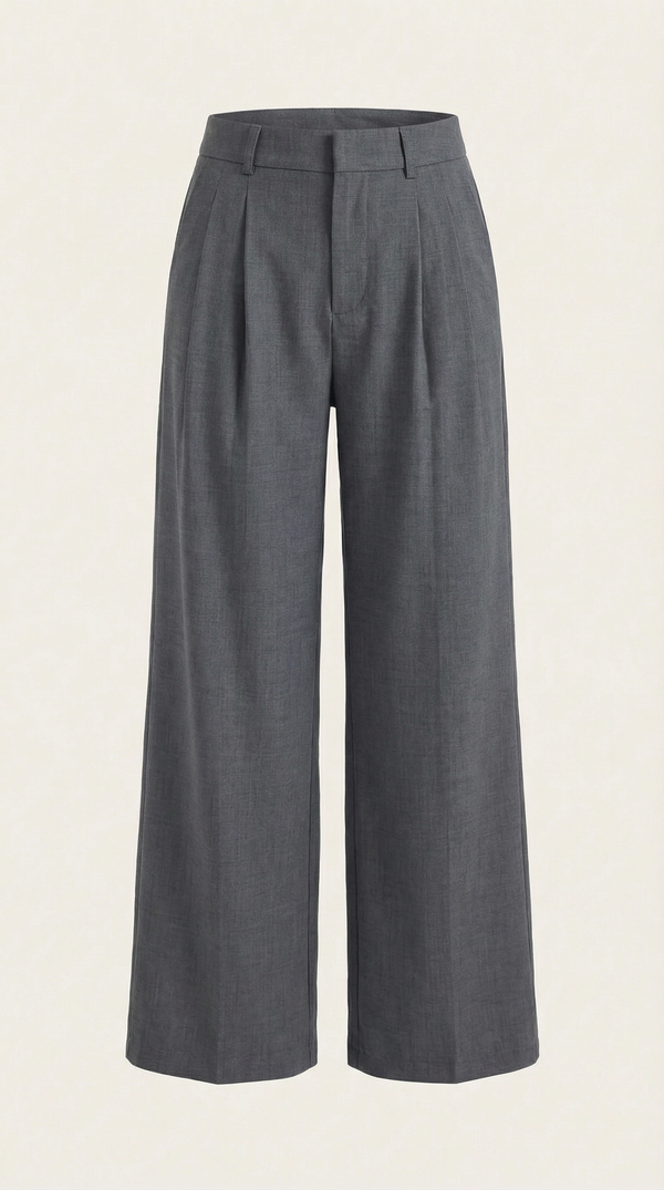 Pantalones Plisados de Cintura Alta Courtney