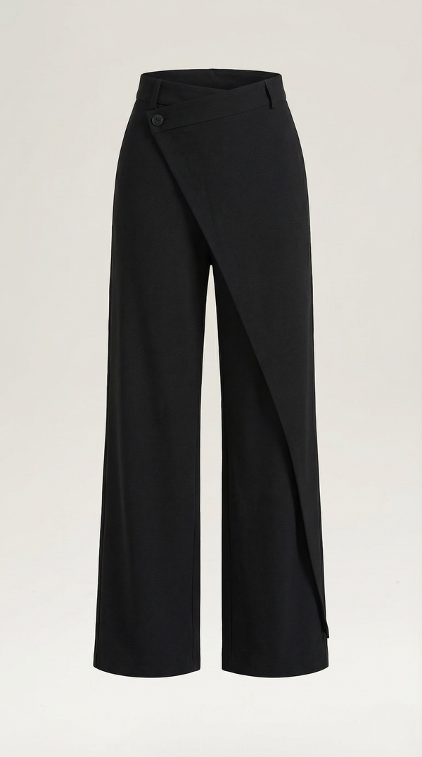 Asymmetric Denim Pants