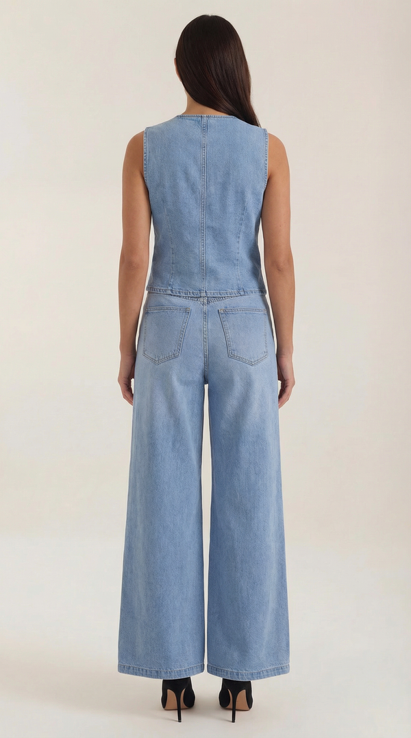 Conjunto Rhonda de Algodón y Denim