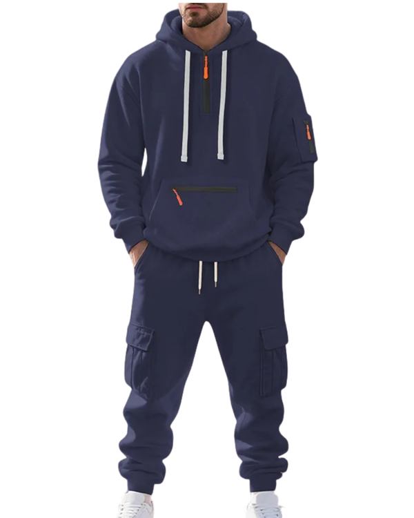 Elegante conjunto multibolsillos para hombre
